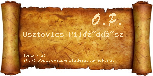Osztovics Piládész névjegykártya